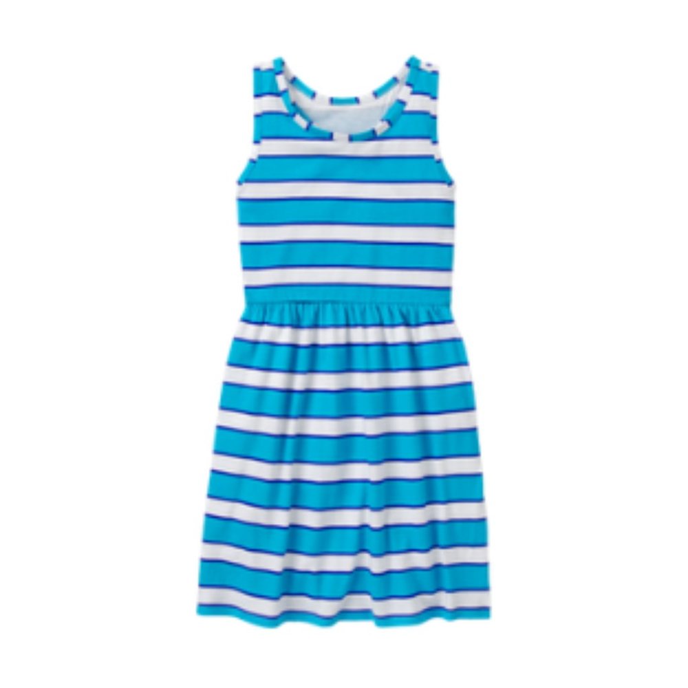 Gymboree Girls Mix N Match Blue White Striped Sundress Dress Size 7-8 NWT